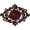 Ekena Millwork Katheryn Ceiling Medallion, Hand-Painted Brushed Mahogany, 22 1/2"W x 30 3/8"H x 1 1/2"P CM30KTBMF - alternate 1